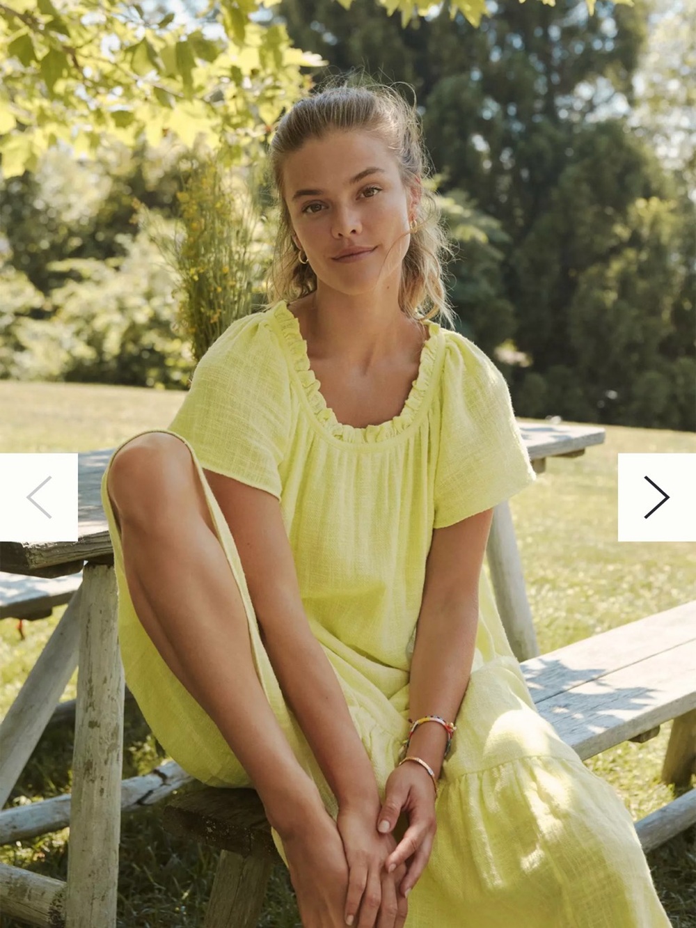Anthropologie Maeve Lemon Yellow Dress